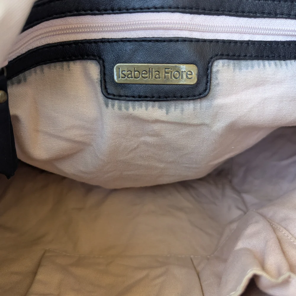 Isabella Fiore Black and Cream Shoulder Bag - Picture 13 of 14